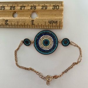🧿925 Silver evileye bracelet cz stones